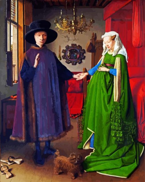 Arnolfini Portrait By Jan Van Eyck paint by numbers