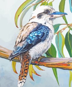 Blue Winged Kookaburra Bird Paint by numbers