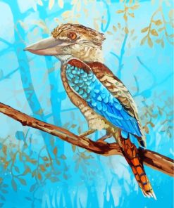 Blue Winged Kookaburra paint by numbers