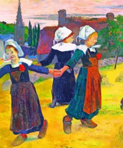 Breton Girls Dancing Pont Aven Gouguin paint by numbers