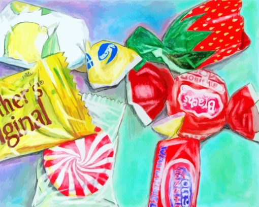 Candies Still Life paint by numbers