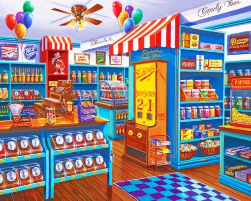 Candy Store paint by numbers