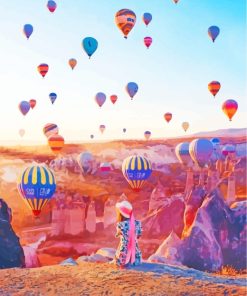 Cappadocia Hot Air Balloon paint by numbers