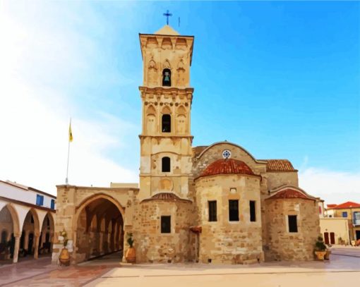 Church Of Saint Lazarus Lanarca paint by numbers