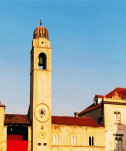 Clocktower Dubrovnik paint by number