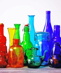 Colored Glass Bottles paint by numbers