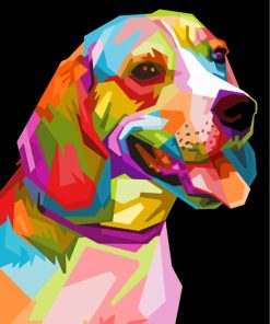 Colourful Beagle paint by numbers