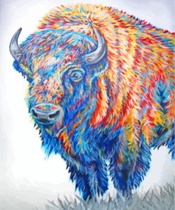 Colourful Bison Art paint by numbers