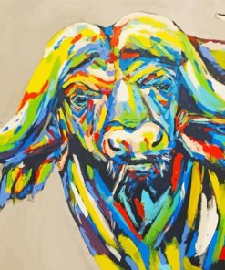 Colorful Buffalo paint by numbers