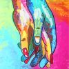 Colorful Hands Art Paint by numbers