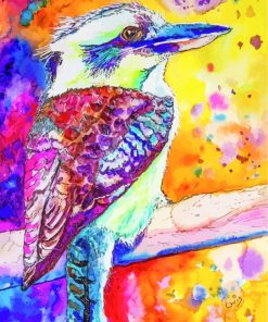 Colorful Kookaburra Bird paint by numbers