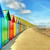 Colourful Whitby Huts paint by numbers