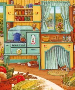 Countryside Kitchen paint by numbers