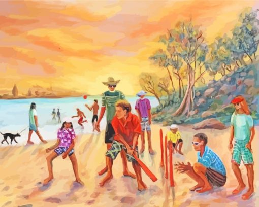 Cricket In The Beach paint by numbers