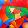 Cubism Woman paint by numbers