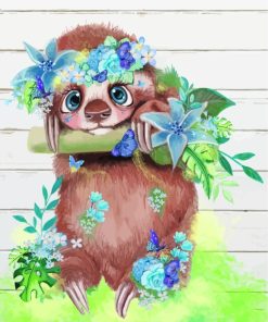 Cute Sloth paint by numbers