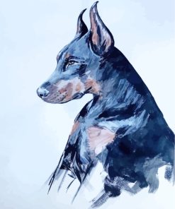 Doberman Art paint by numbers