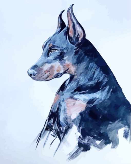 Doberman Art paint by numbers