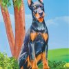 Doberman Dog Art paint by numbers