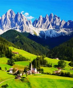 Dolomites Italian Alps paint by number