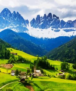 Dolomites Italy paint by number