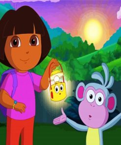 Dora The Explorer paint by numbers