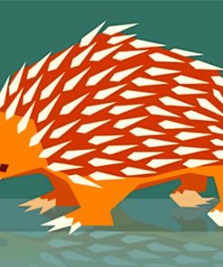 Echidna Illustration Art paint by number