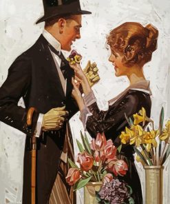 Edwardian Couple paint by number