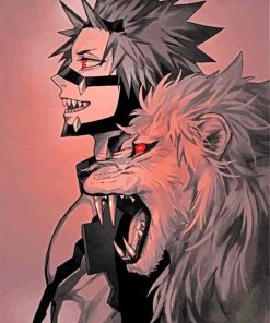 Eijiro Kirishima And Lion paint by numbers