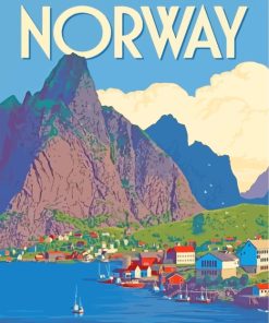 Europe Norway Poster paint by numbers