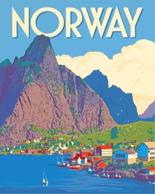 Europe Norway Poster paint by numbers