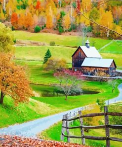 Fall In Vermont paint by numbers