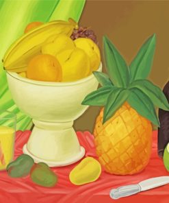 Fernando Botero Still Life Fruits paint by numbers