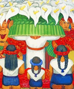 Flower Festival Feast Of Santa Anita Diego Rivera paint by numbers