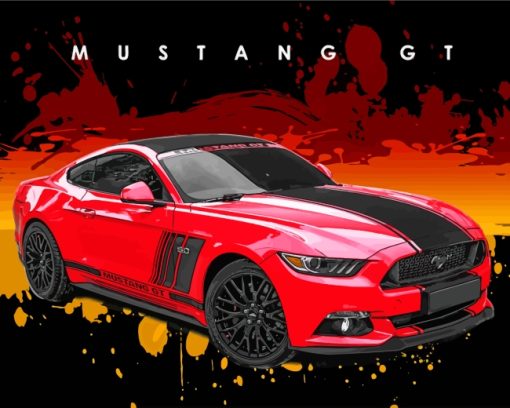 Ford Mustang Gt paint by numbers