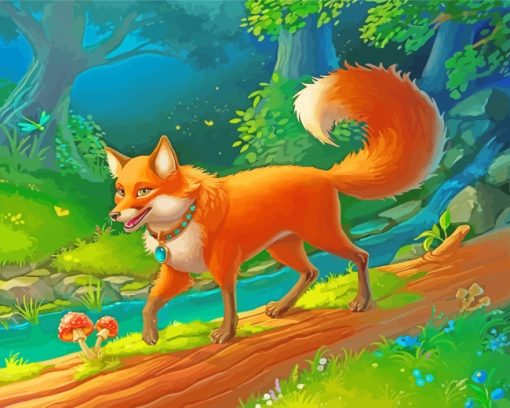 Forest Fox Art paint by numbers