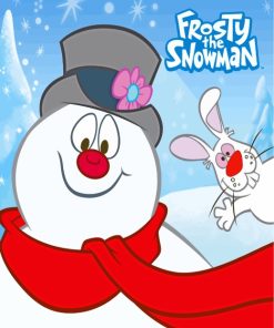 Cute Cartoon Snowman paint by numbers