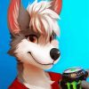 Furry Drinking Monster Drink paint by number