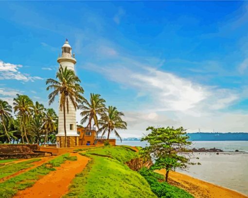 Galle Fort Lighthouse paint by number