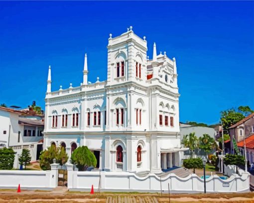 Galle Fort Meeran Jumma Masjid paint by number