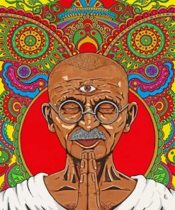 Gandhi Mandala paint by number