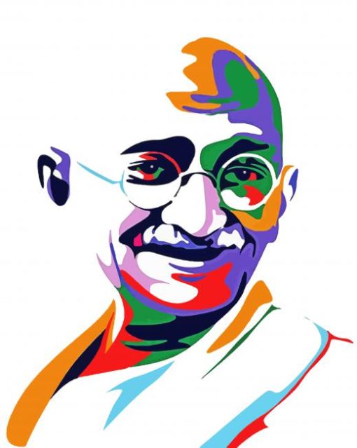 Gandhi Pop Art paint by number