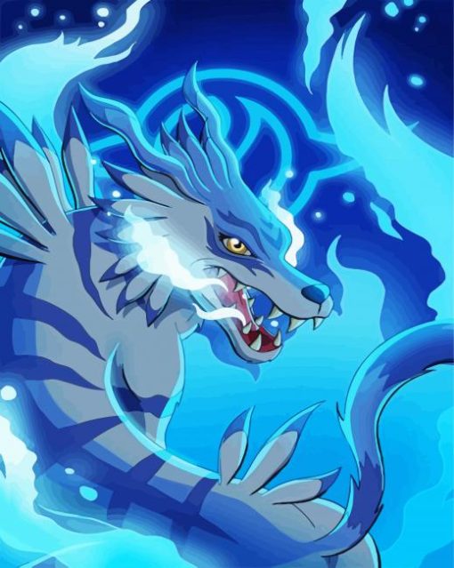 Garurumon paint by numbers