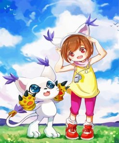 Gatomon Digimon Anime paint by numbers