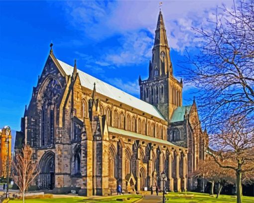 Glasgow Cathedral paint by number