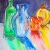 Glass Bottles Art paint by numbers