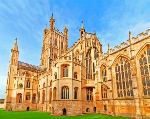 Gloucester Cathedral England paint by numbers