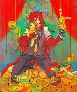 Grell Sutcliff Black Butler Anime paint by numbers