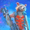 Guardians Of The Galaxy Rocket paint by numbers