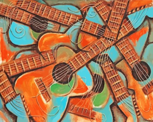 Guitars Art paint by numbers